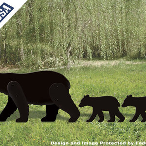 All-Weather Black Bear and Cubs Yard Display