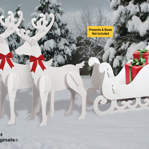 All-Weather Elegant Reindeer + Elegant Sleigh Combo