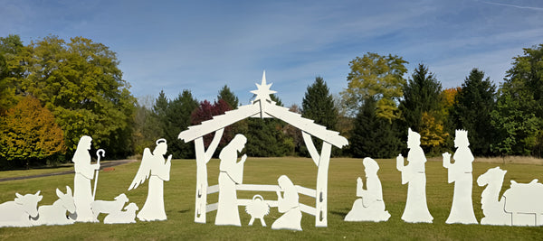 Life Size Complete Nativity with All 3 Add-Ons and Stable
