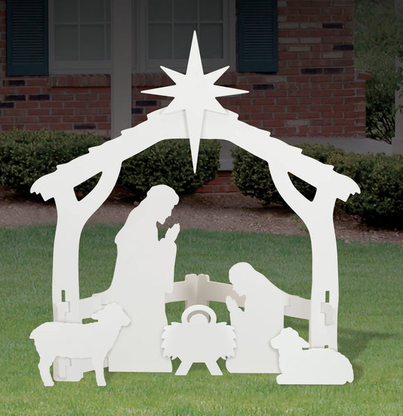 Classic White Nativity – Front Yard Originals