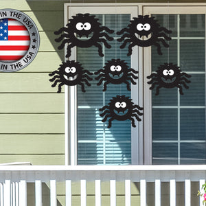 All-Weather Plastic Spooky Spider Family set of 6