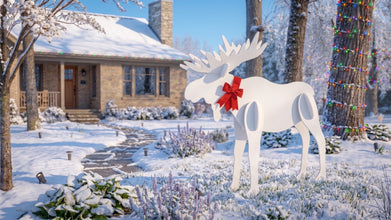 All-Weather Large Christmas Moose Yard Display