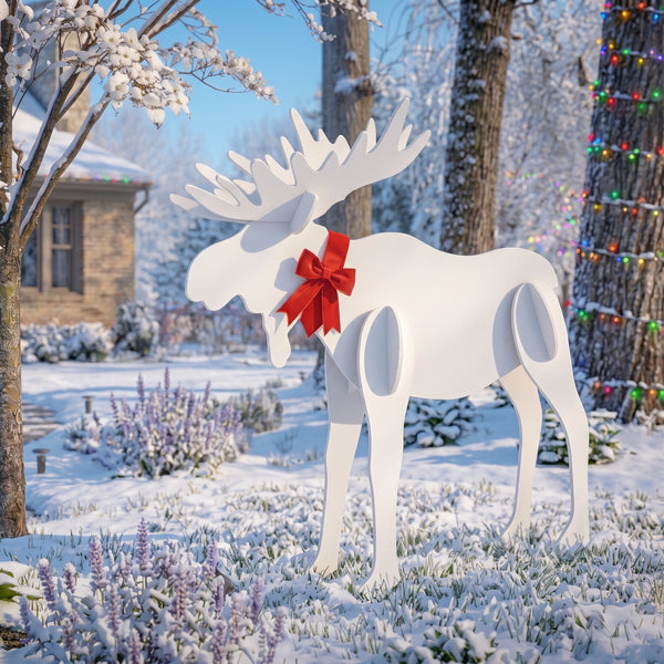 All-Weather Large Christmas Moose Yard Display