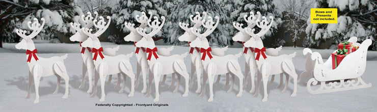 Sleigh with 8 Reindeer Combo