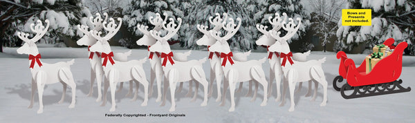 Large Red Sleigh Combo + 9 Reindeer Combo