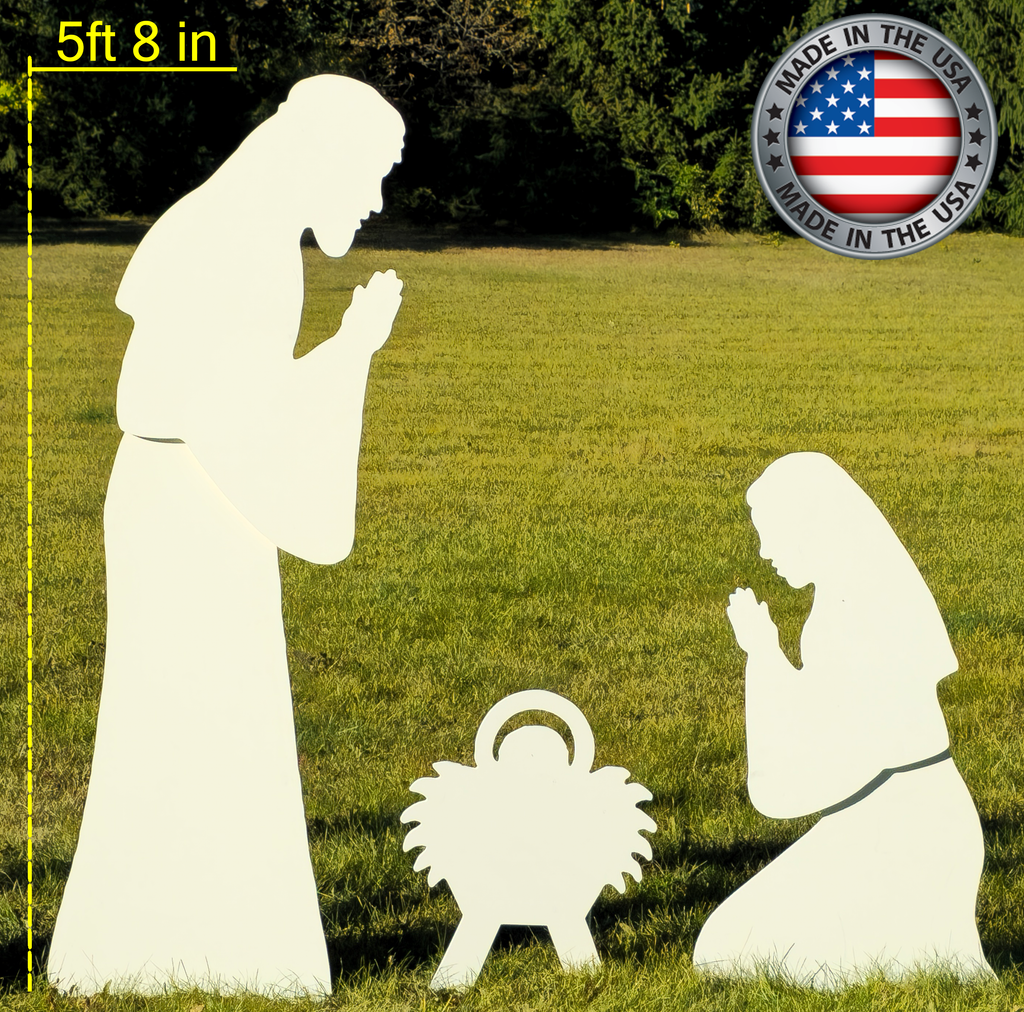 Life Size Nativity Display - Mary, Joseph and Baby Jesus