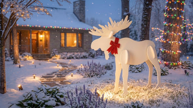 All-Weather Large Christmas Moose Yard Display