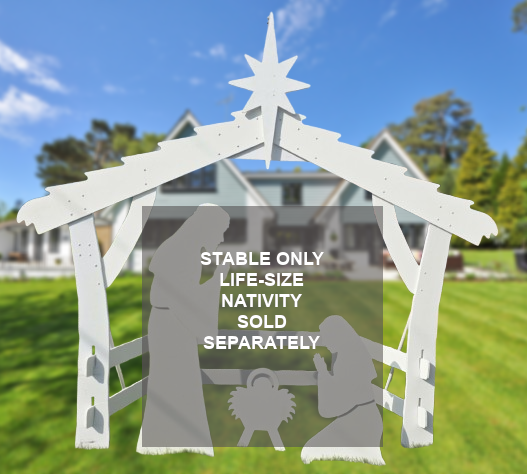 LIFE-SIZE NATIVITY STABLE