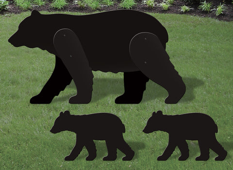 All-Weather Black Bear and Cubs Yard Display