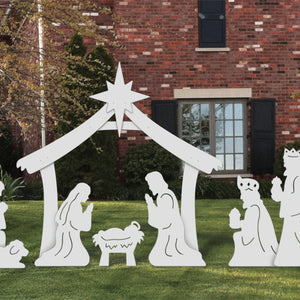 Complete Large Holy Family Outdoor Nativity Display