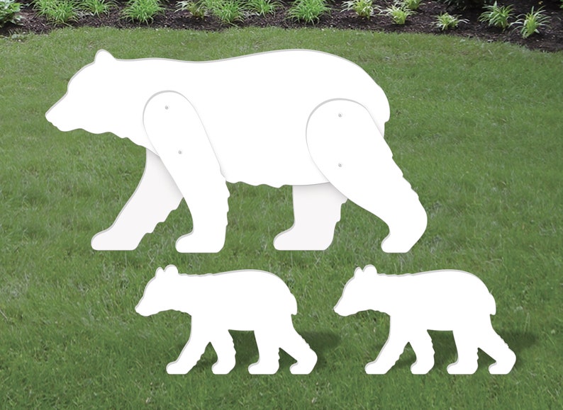 All-Weather Polar Bear and Cub Yard Display