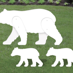 All-Weather Polar Bear and Cub Yard Display