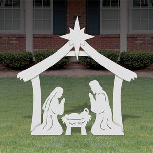 Medium Holy Family Outdoor Nativity Display